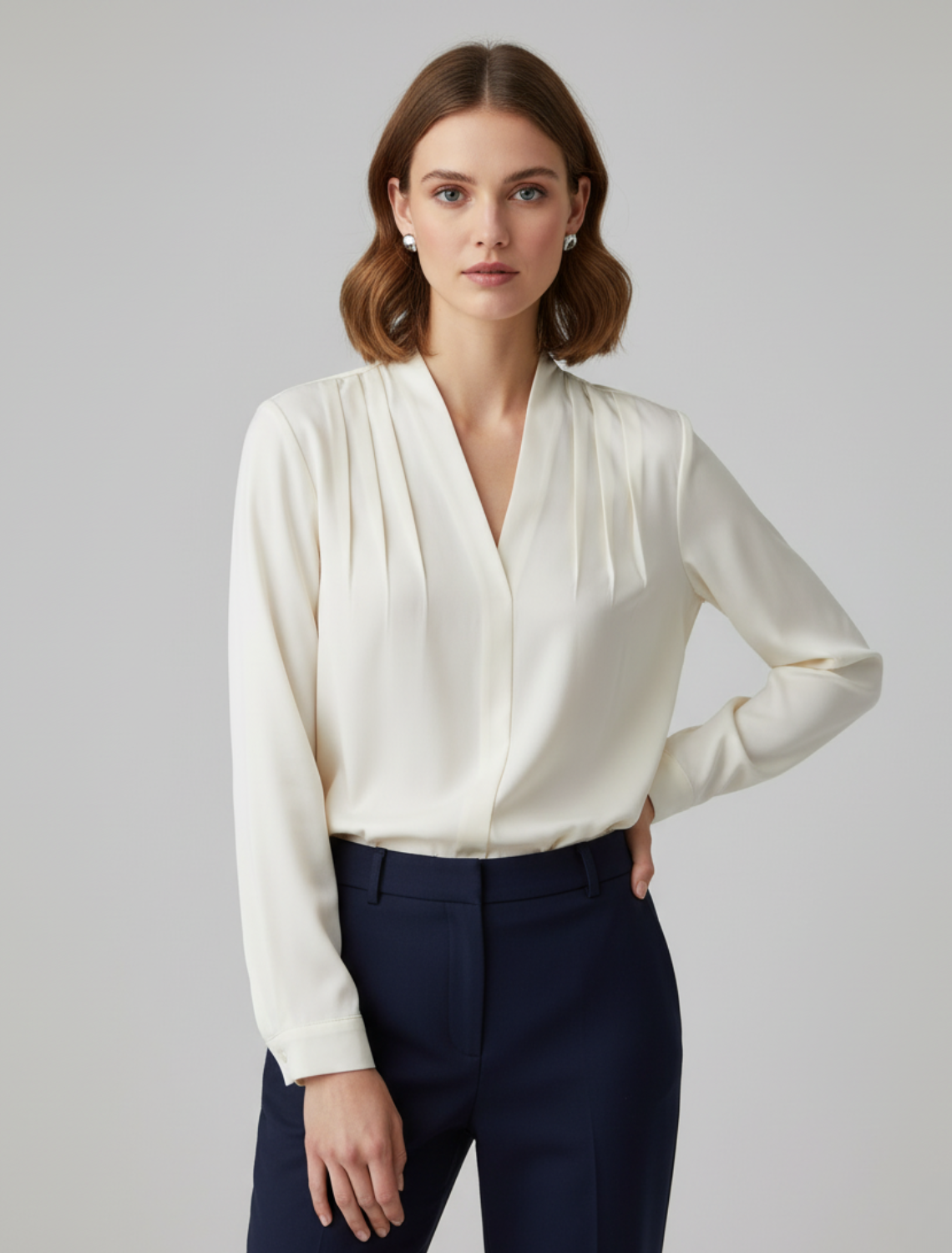 Sophia | Puff Sleeve White Blouse - ginlerie 0
