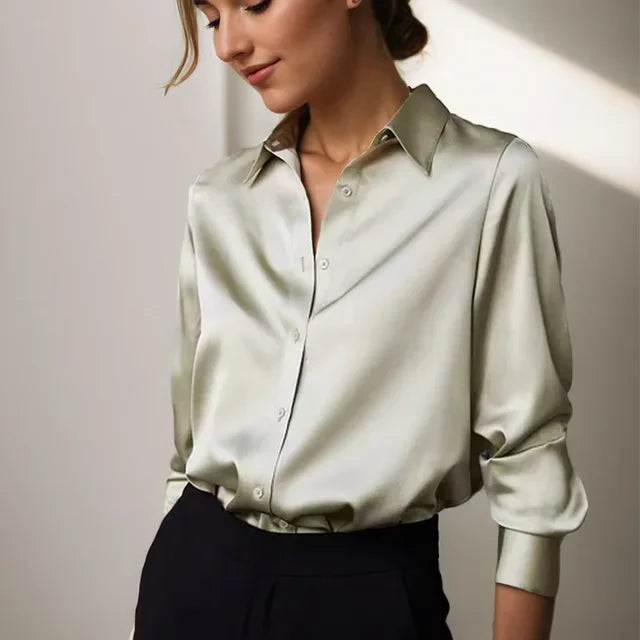 Stella | Satin Blouse for Women - ginlerie 0