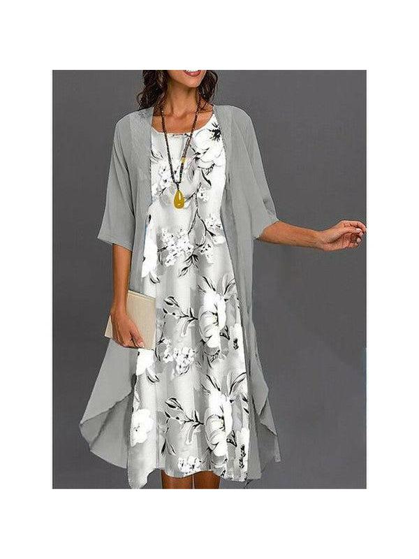 Vera | Elegant Printed Dress - ginlerie 1