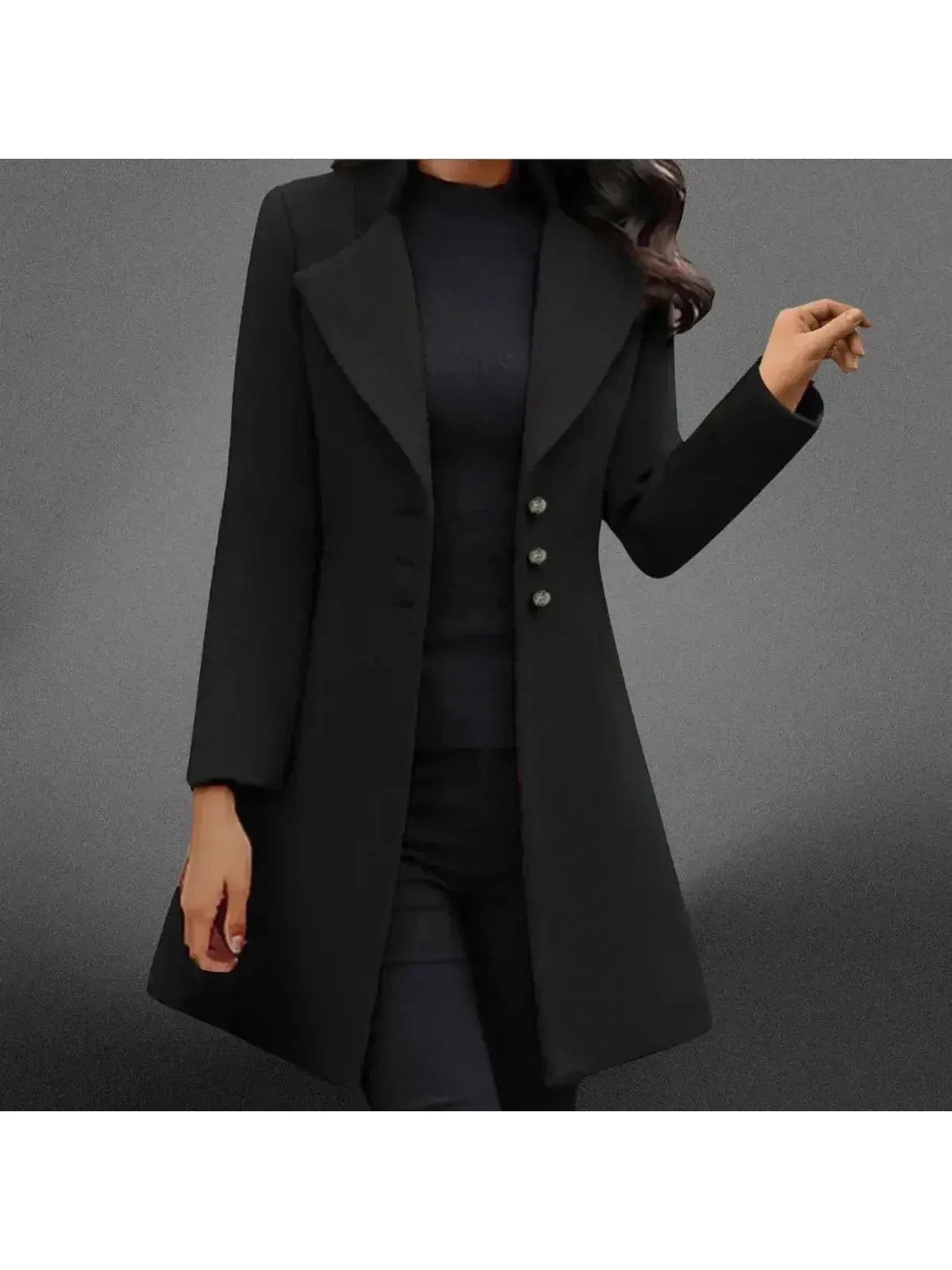 Vera | Italian-Inspired Long Sleeve Coat - ginlerie 0