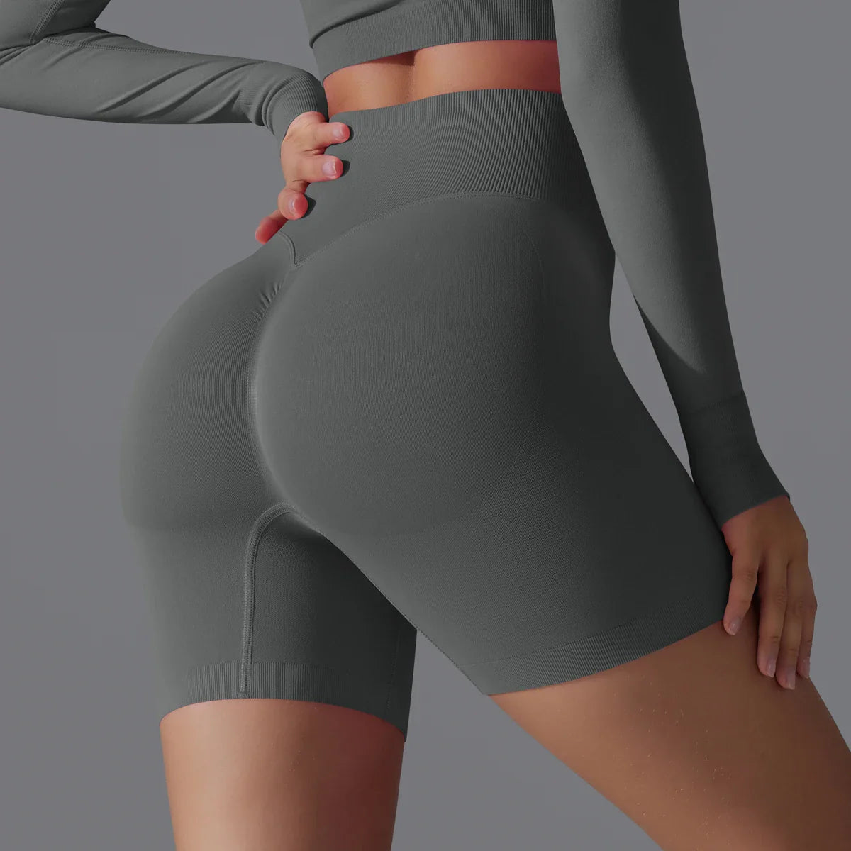 Victoria | High-Waisted Training Shorts - ginlerie 10