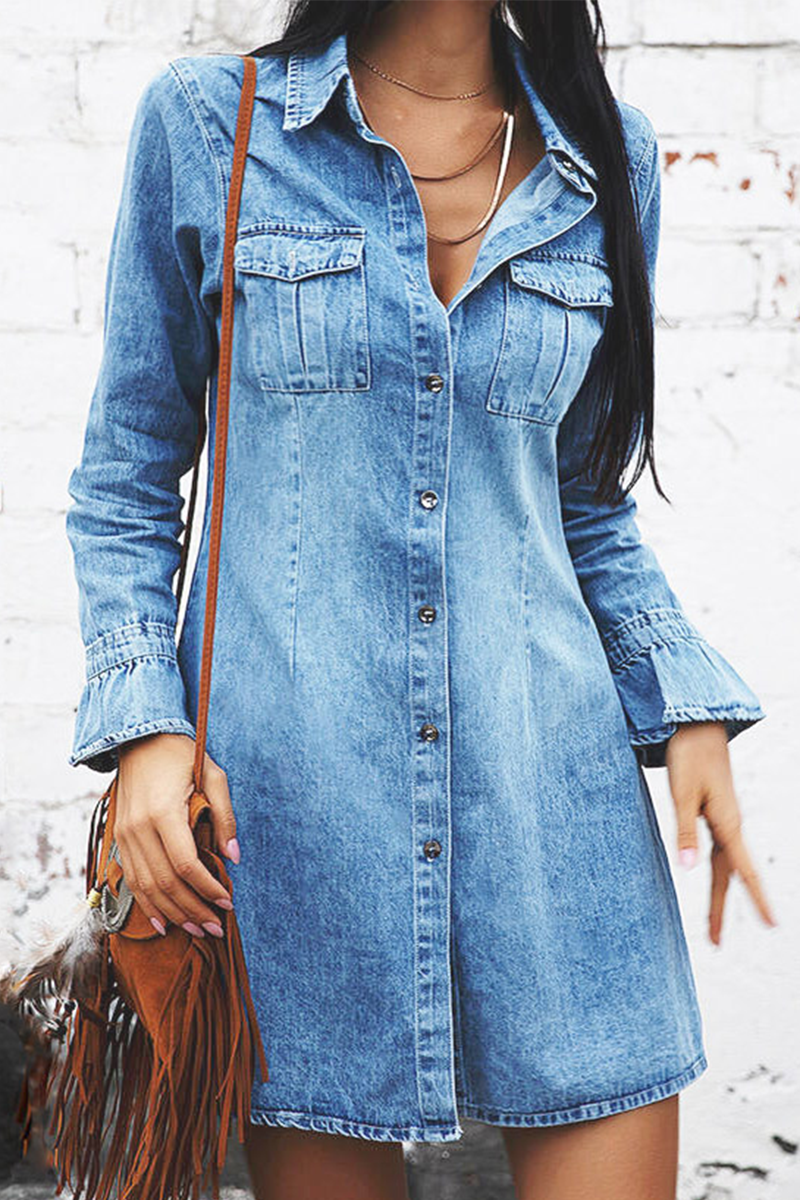 Willow | Denim Shirt Dress - ginlerie 0
