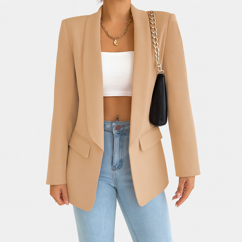 Women's Black Blazer Size M Polyester Elastane 7