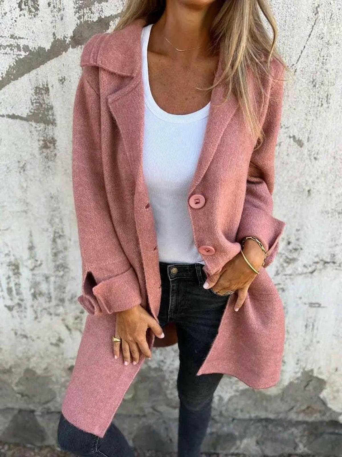 Women's Long Knit Coat – Cozy and Stylish Autumn Layer 1