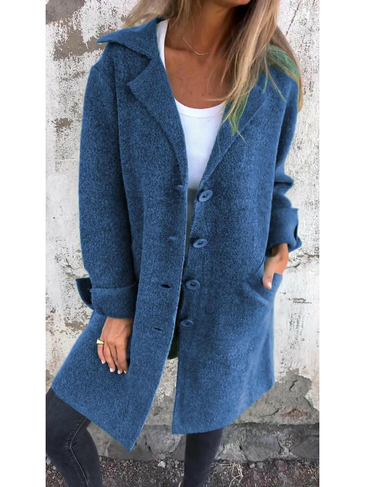 Women's Long Knit Coat – Cozy and Stylish Autumn Layer 8