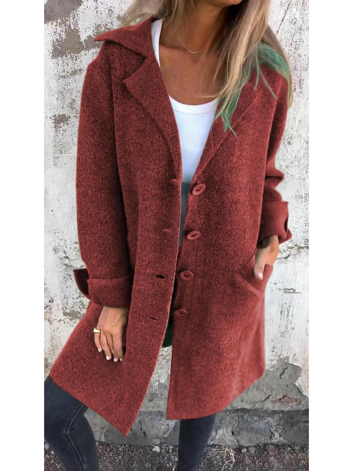 Women's Long Knit Coat – Cozy and Stylish Autumn Layer 9