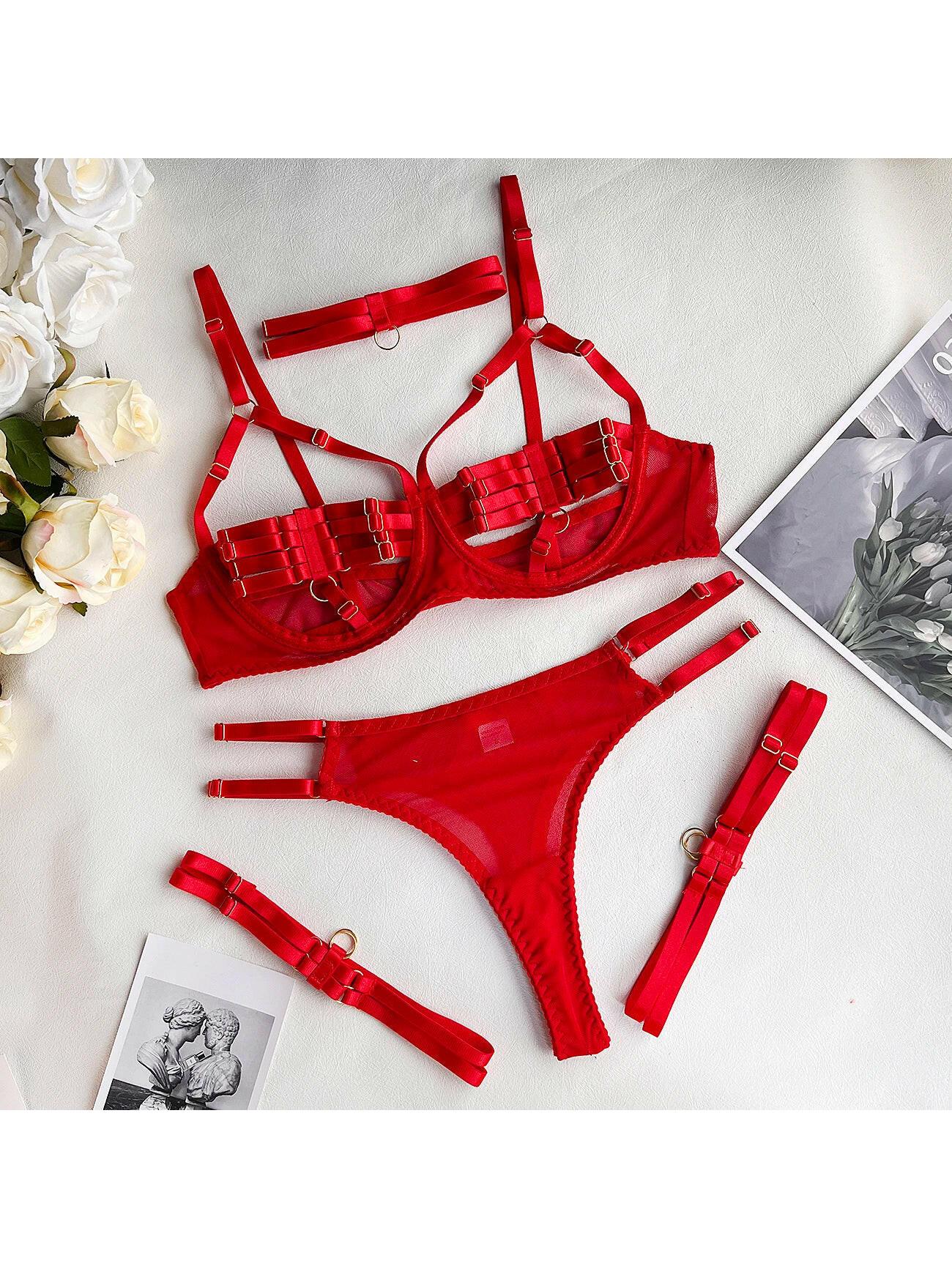 Amanda | 4-Piece Lingerie Set - ginlerie