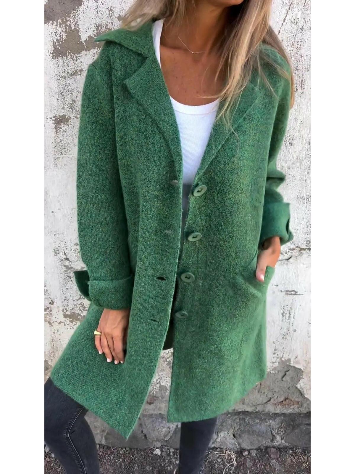 Ada | Stylish Long Knit Coat - ginlerie 0