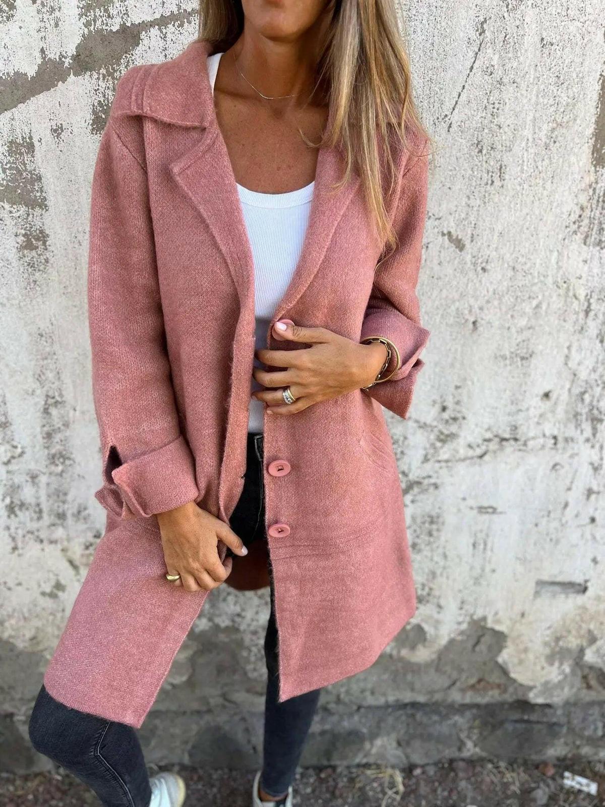 Ada | Stylish Long Knit Coat - ginlerie 3