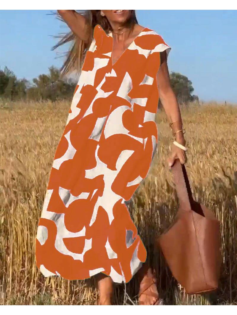 Alina | Abstract Maxi Dress - ginlerie 10