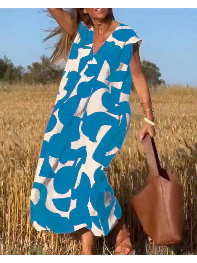 Alina | Abstract Maxi Dress - ginlerie 12