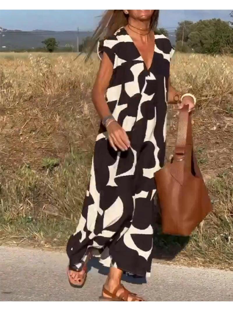 Alina | Abstract Maxi Dress - ginlerie 6
