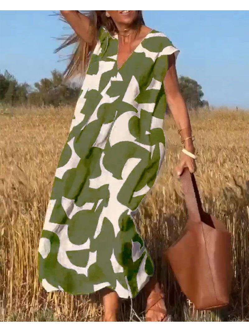 Alina | Abstract Maxi Dress - ginlerie 8