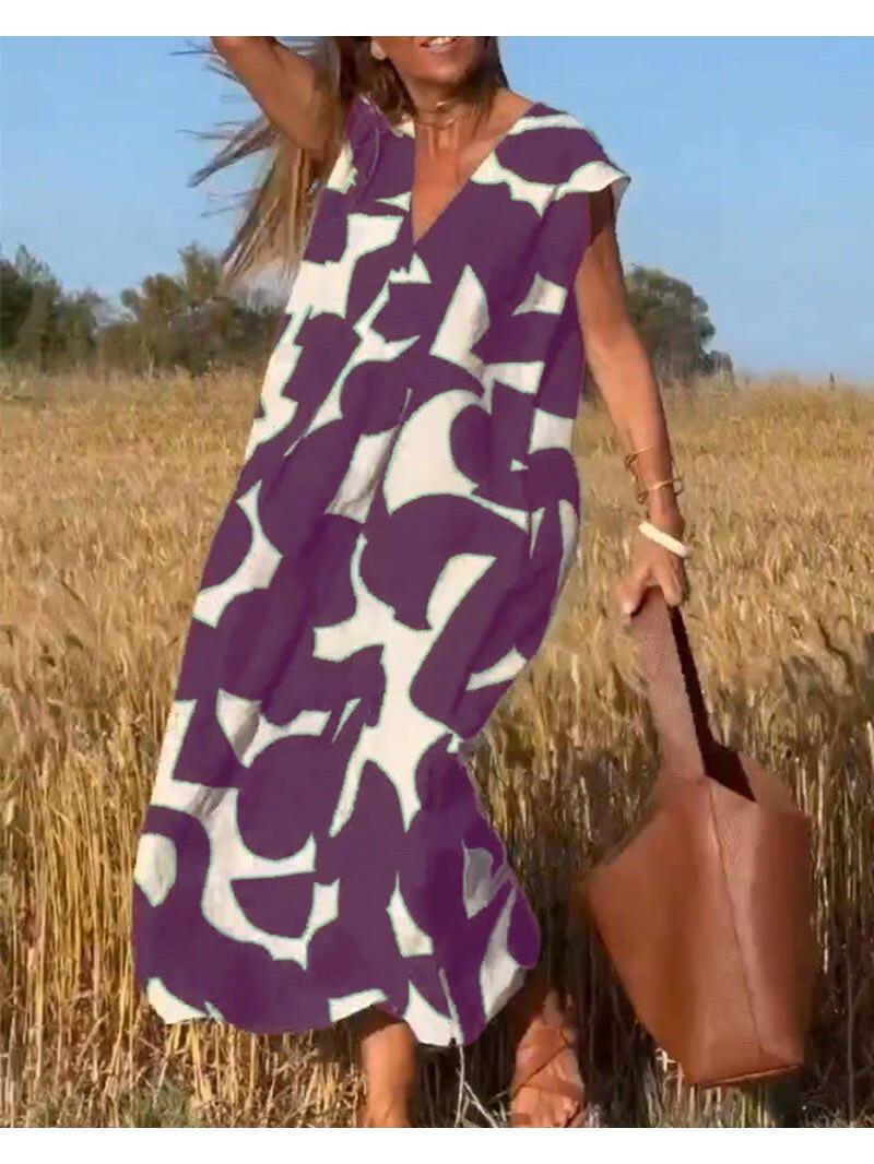 Alina | Abstract Maxi Dress - ginlerie 9