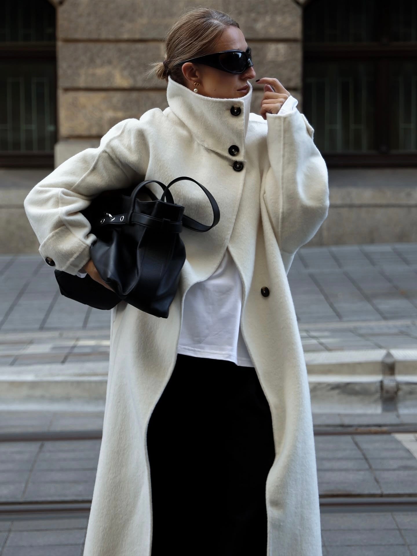 Amaya | High-Neck Long Winter Coat - ginlerie 3