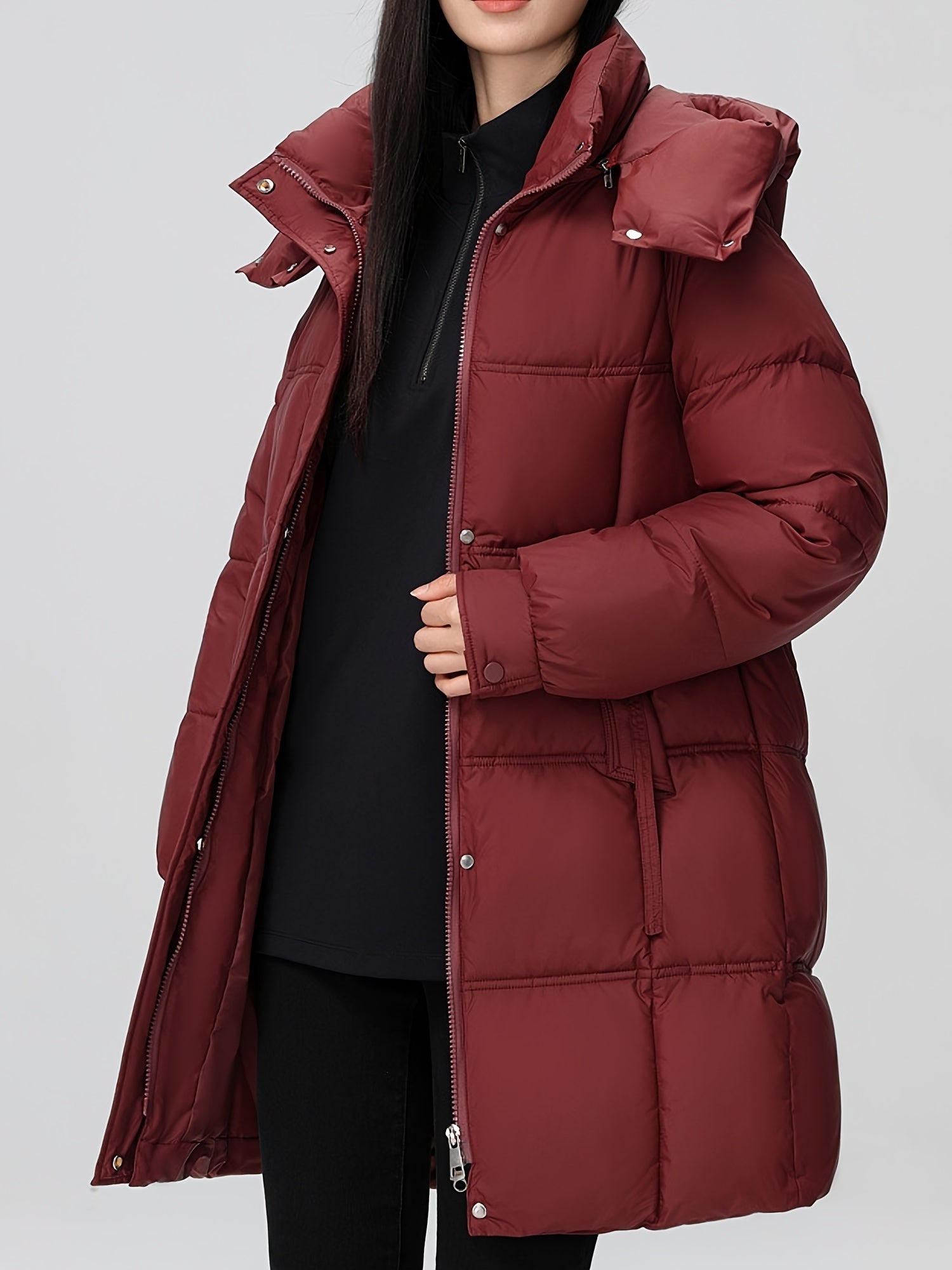 Amelia | Hooded Longline Puffer Coat - ginlerie 5