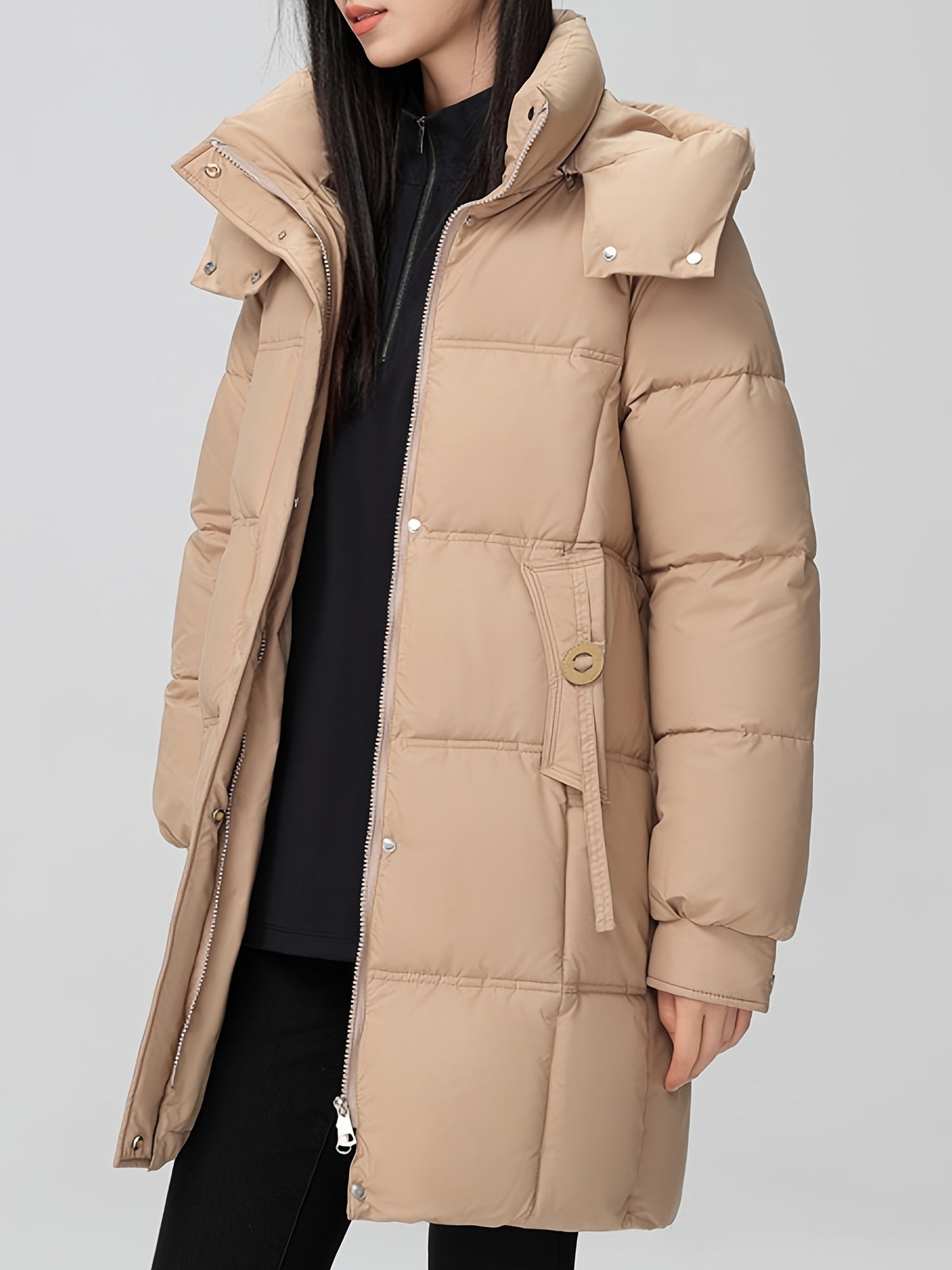 Amelia | Hooded Longline Puffer Coat - ginlerie 6