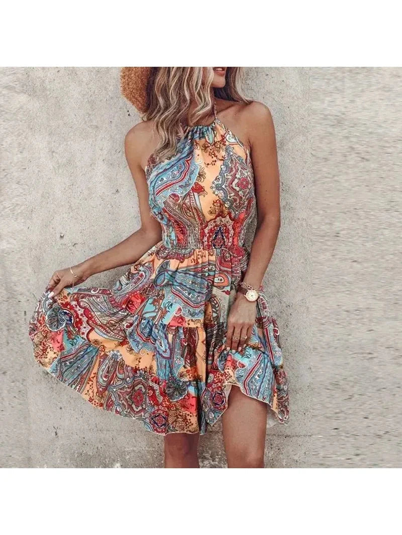 Angela | Chic Halter Dress - ginlerie 5