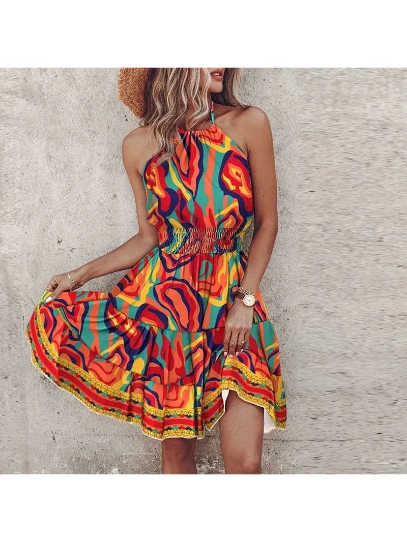 Angela | Chic Halter Dress - ginlerie 8