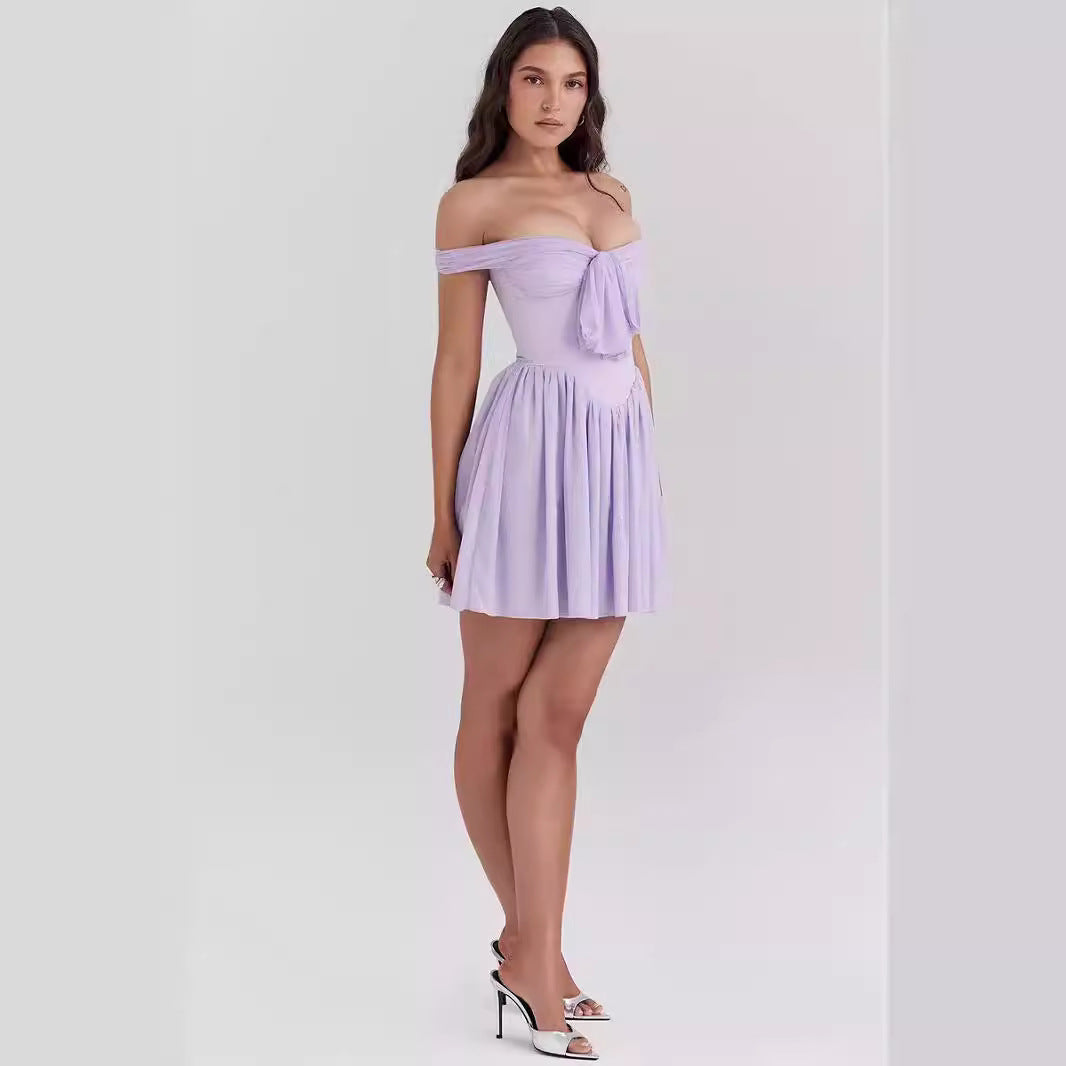 Aria | Off Shoulder Mini Dress - ginlerie 1