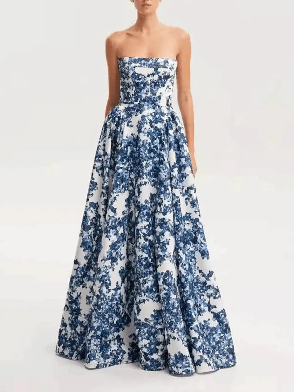 Ariana | Floral Print Gown for Wedding Guests - ginlerie 0