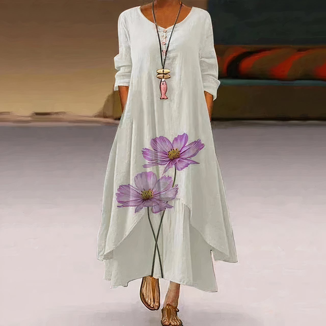 Aurora | Flowy Floral Dress - ginlerie 2