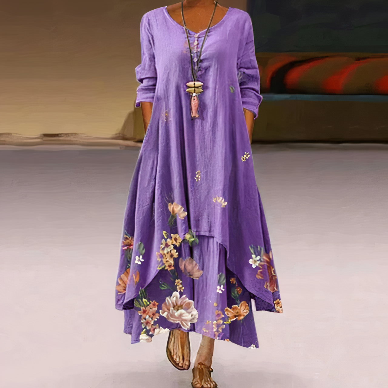 Aurora | Flowy Floral Dress - ginlerie 3