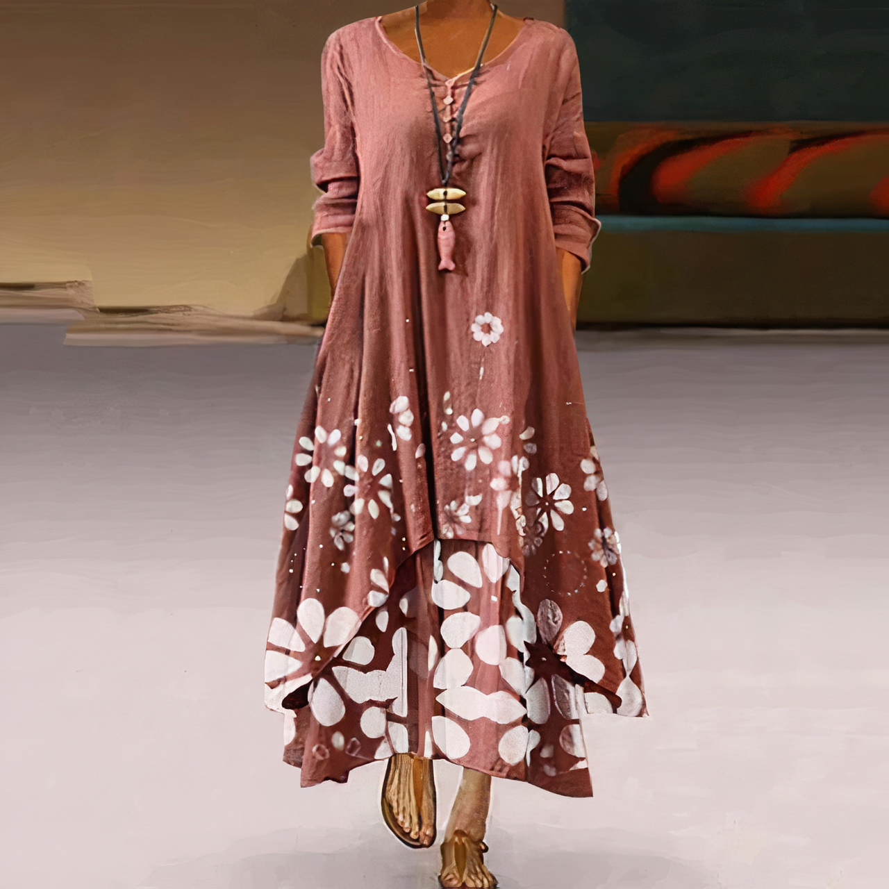 Aurora | Flowy Floral Dress - ginlerie 4