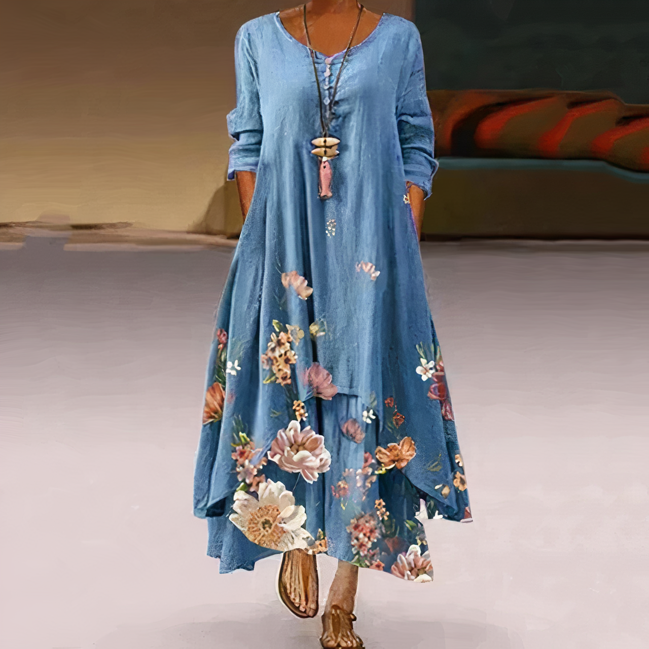 Aurora | Flowy Floral Dress - ginlerie 6