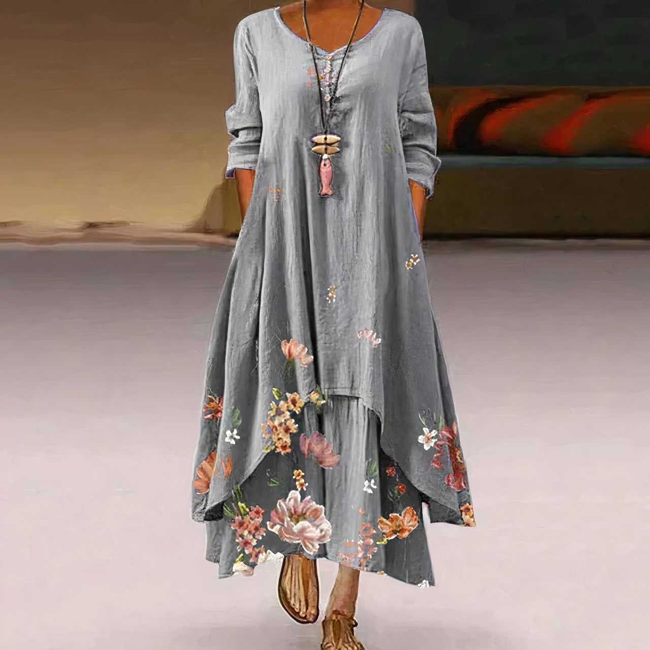 Aurora | Flowy Floral Dress - ginlerie 7
