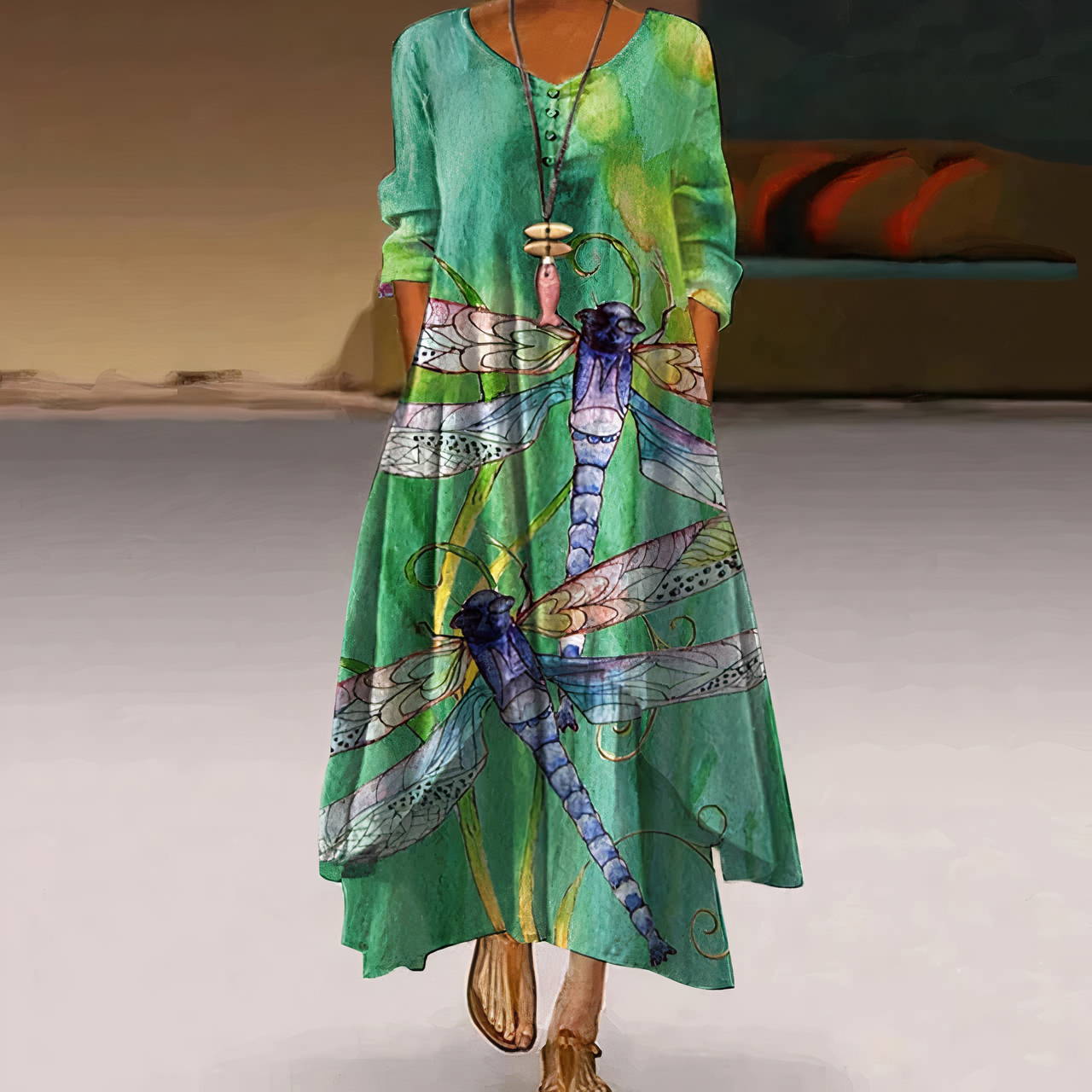 Aurora | Flowy Floral Dress - ginlerie 8