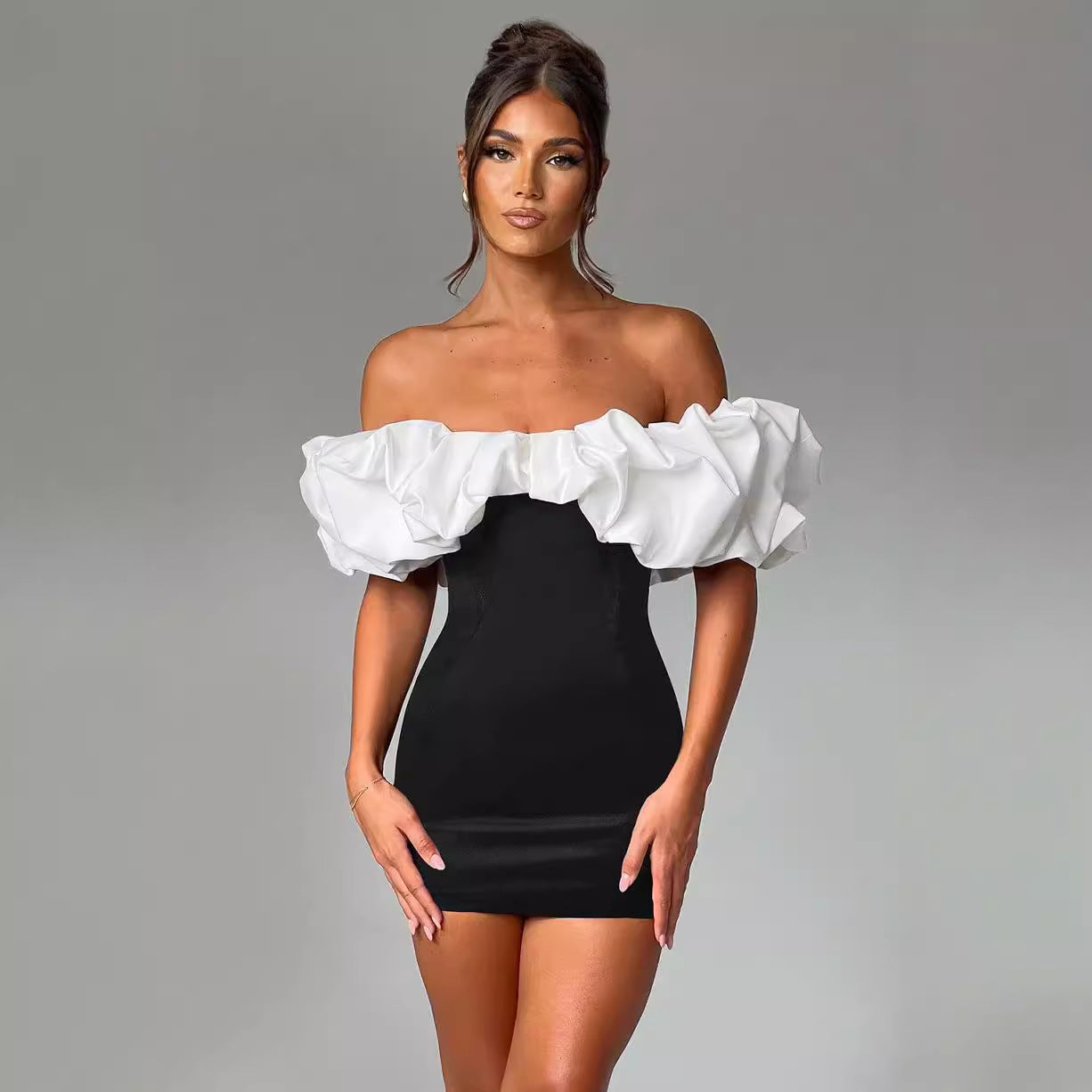 Aurora | Off Shoulder Mini Dress - ginlerie 0