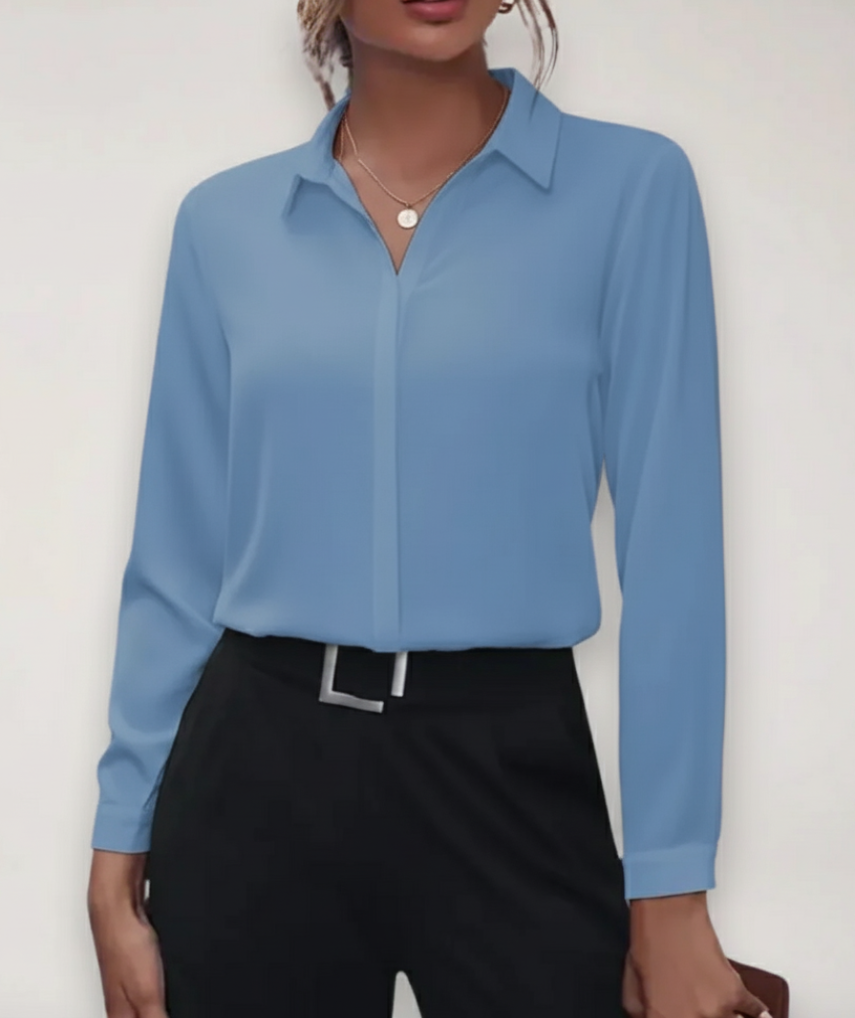 Bella | Tailored Button-Up Blouse - ginlerie 4