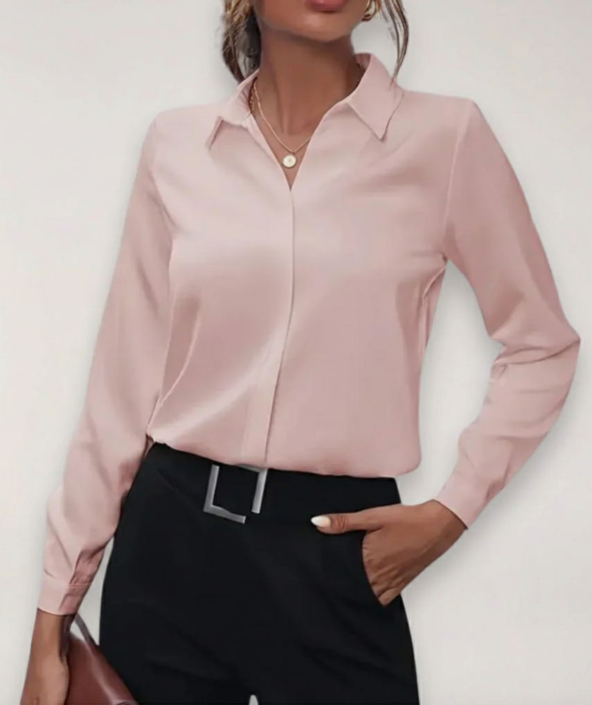 Bella | Tailored Button-Up Blouse - ginlerie 5
