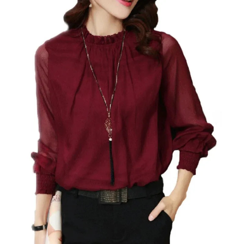 Brooklyn | Elegant Ruffle Blouse - ginlerie 4
