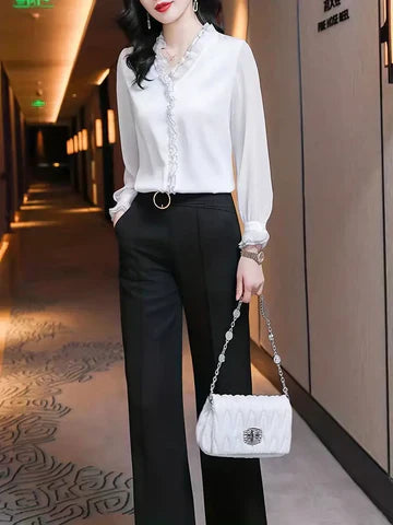 Brooklyn | Elegant Ruffle Blouse - ginlerie 5