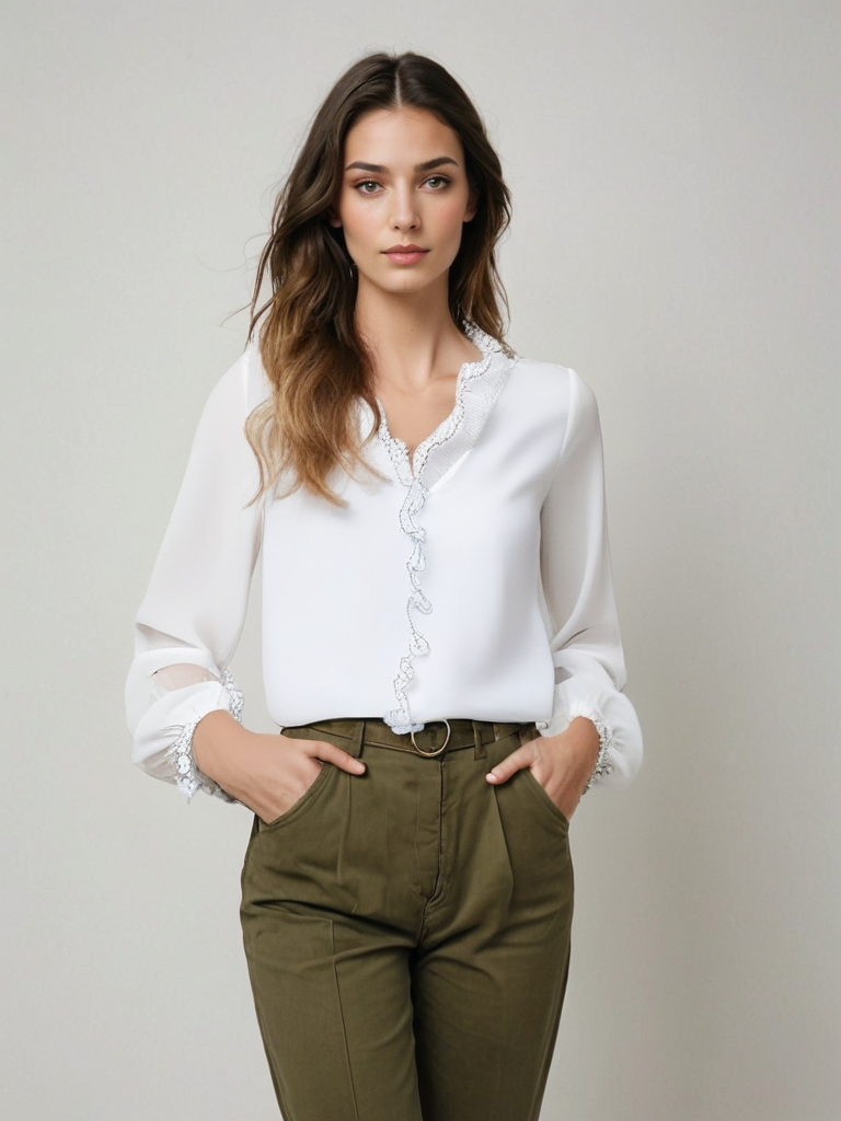 Brooklyn | Elegant Ruffle Blouse - ginlerie 7