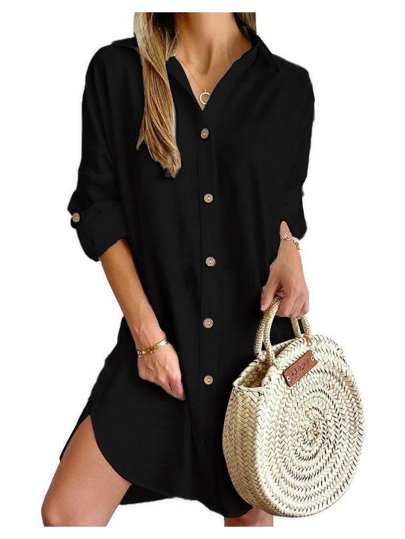 Cassy | Button-Up Shirt Dress - ginlerie 4