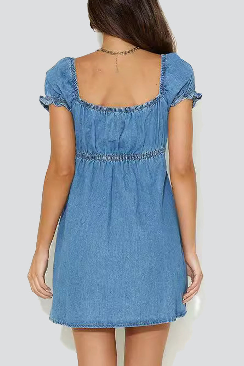 Celeste | Denim Dress - ginlerie 4