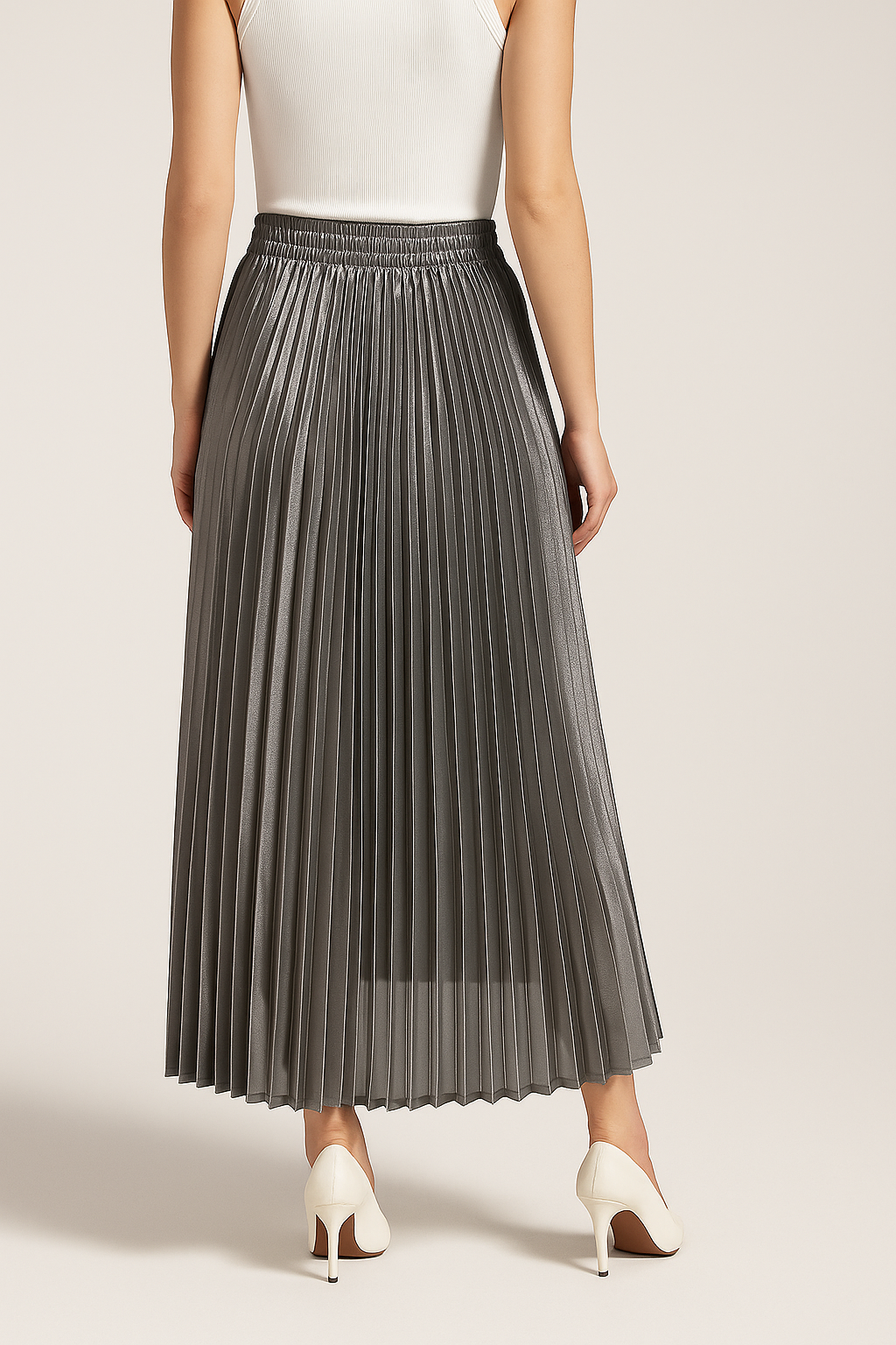 Celeste | Elegant Pleated Maxi Skirt - ginlerie 3