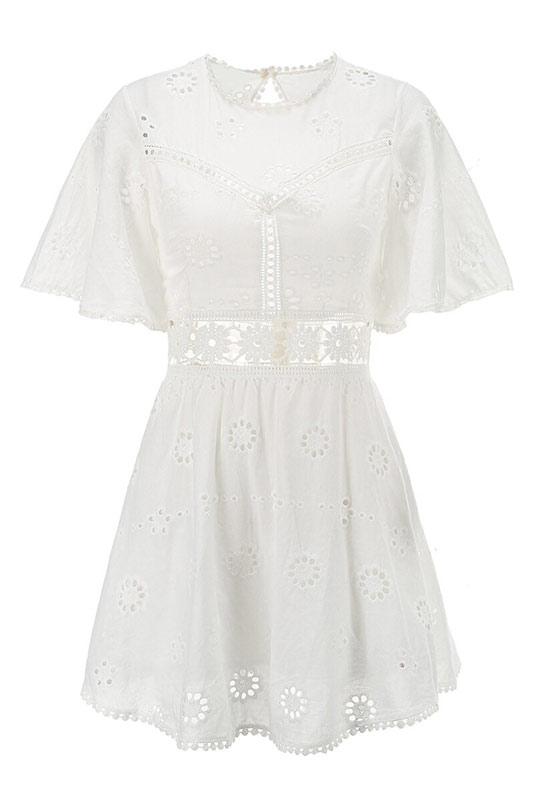 Celeste | Eyelet Summer Dress - ginlerie 8