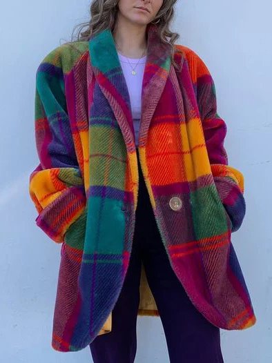 Celeste | Oversized Plaid Winter Coat - ginlerie 0