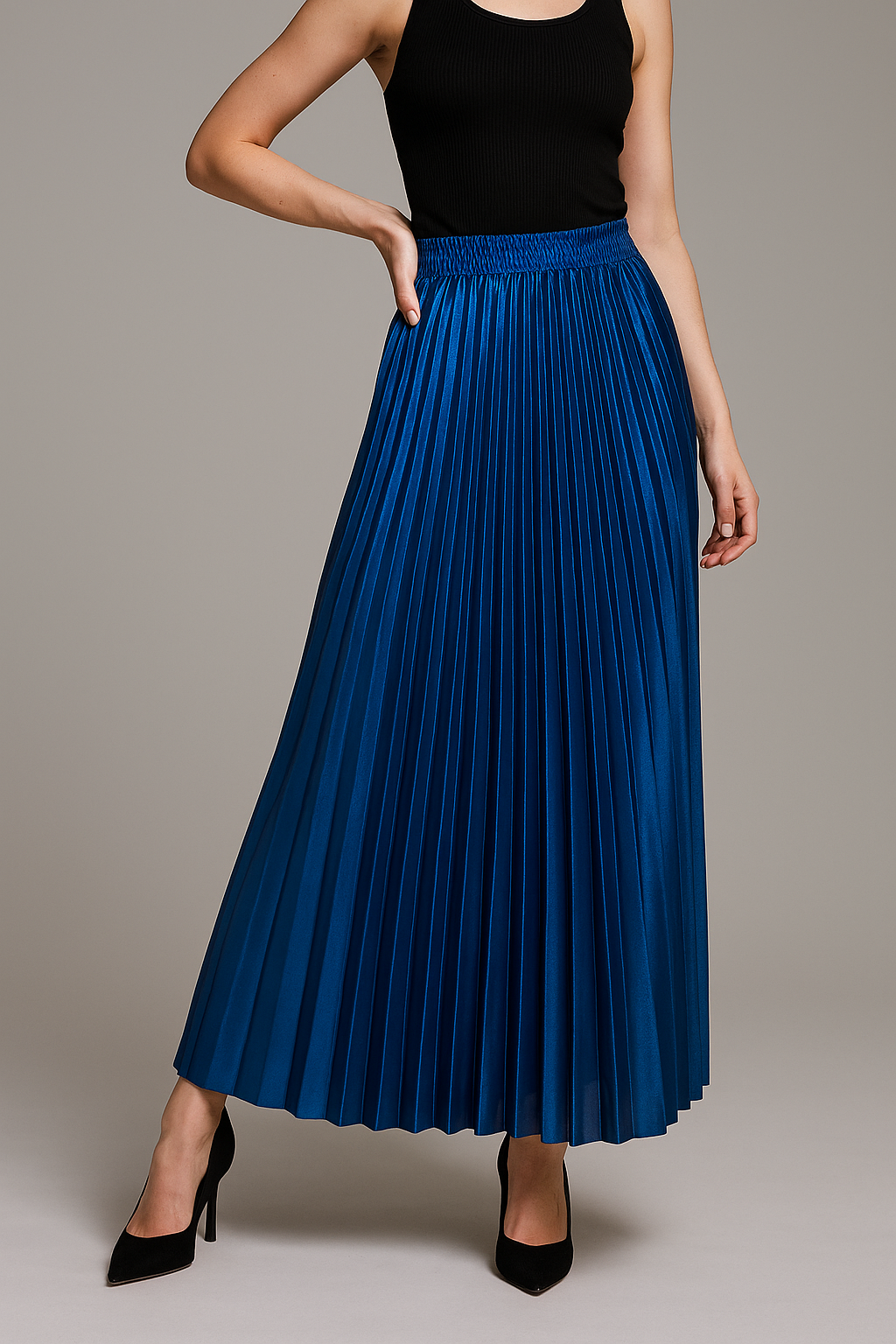 Celeste | Pleated Maxi Skirt - ginlerie 2