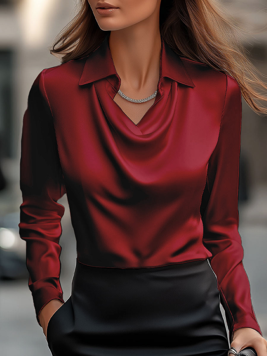 Celeste | White Draped Blouse - ginlerie 5
