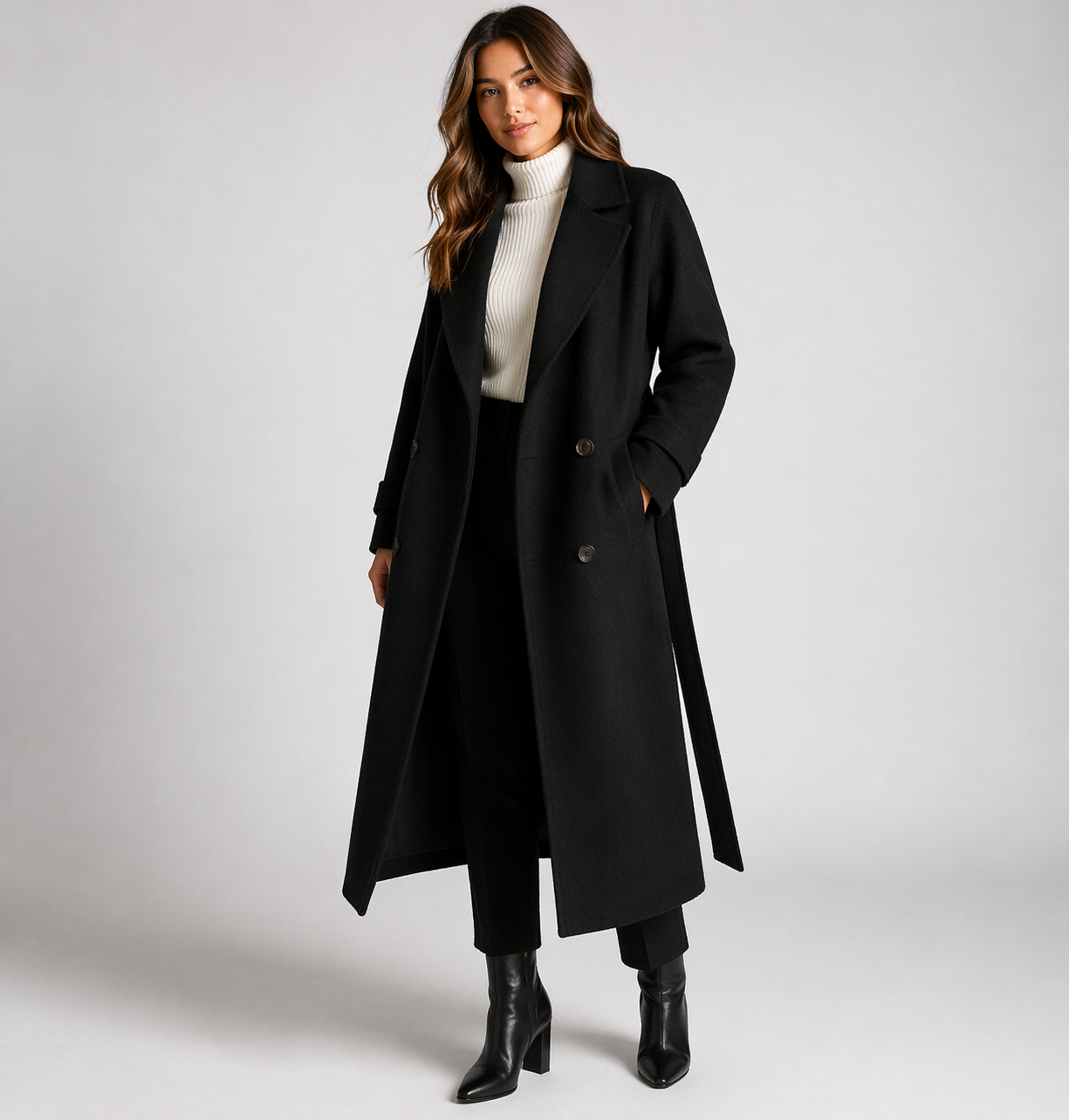 Celia | Double-Breasted Wool Overcoat - ginlerie 1