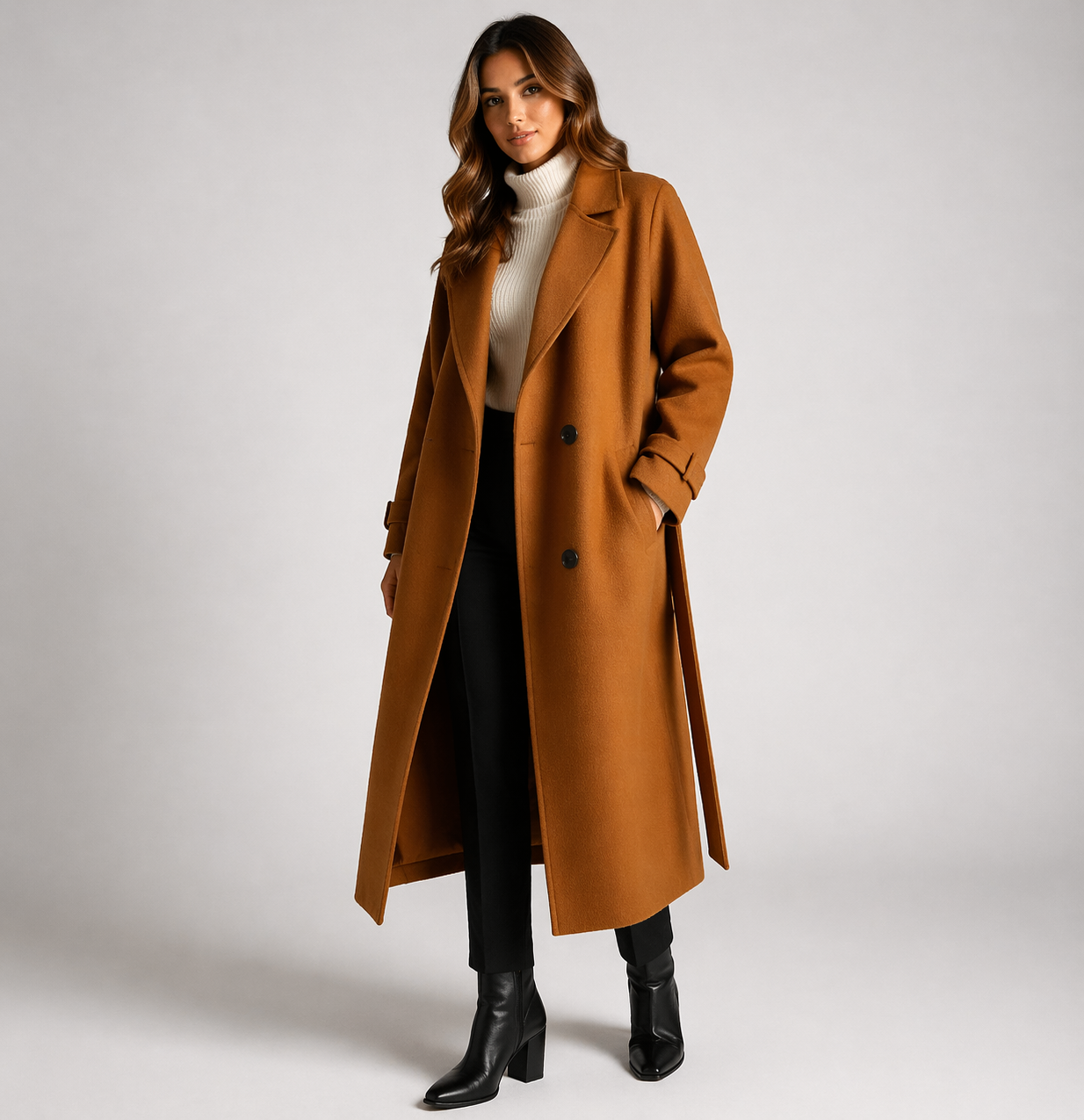Celia | Double-Breasted Wool Overcoat - ginlerie 2