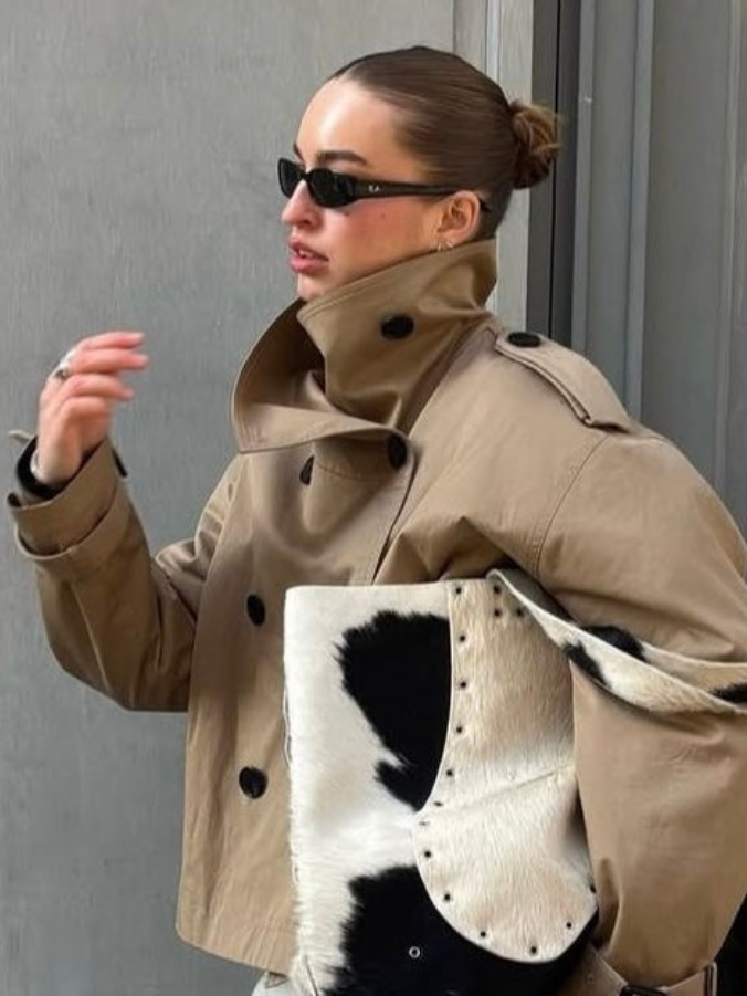 Celia | Short Belted Trench Coat - ginlerie 2