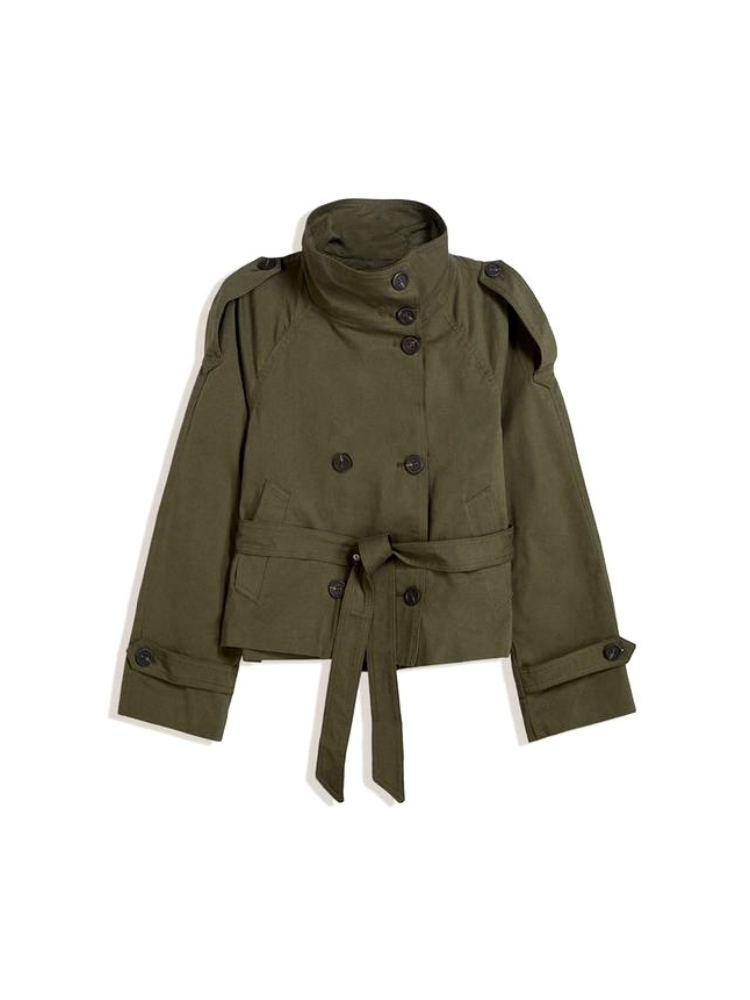 Celia | Short Belted Trench Coat - ginlerie 8