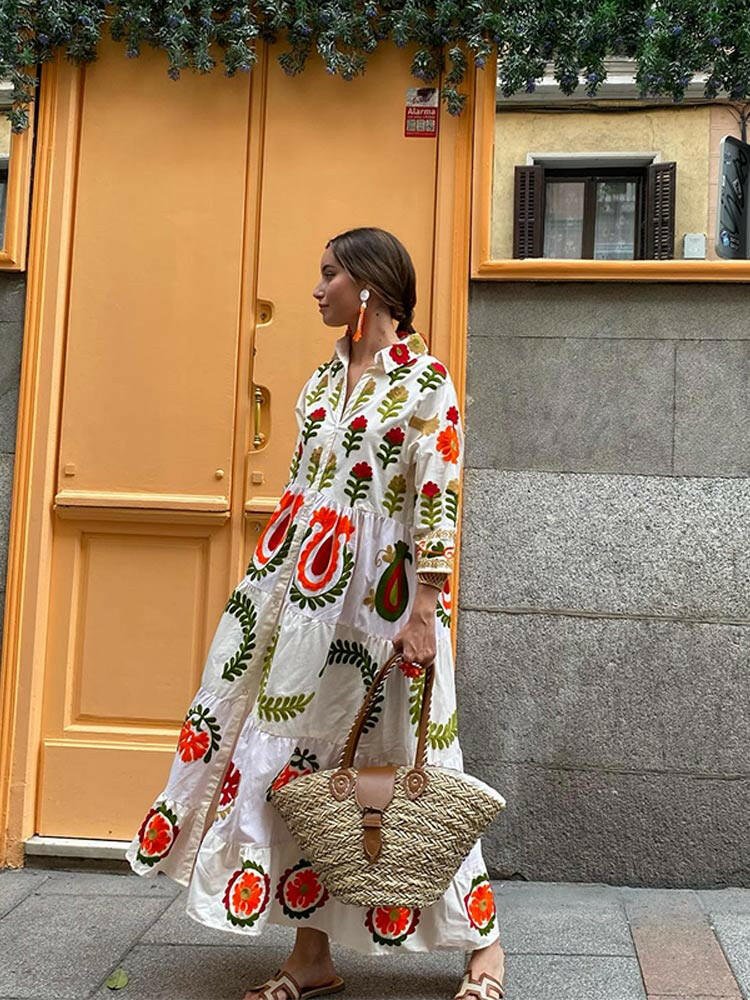 Claire | Chic Patchwork Summer Dress - ginlerie 0