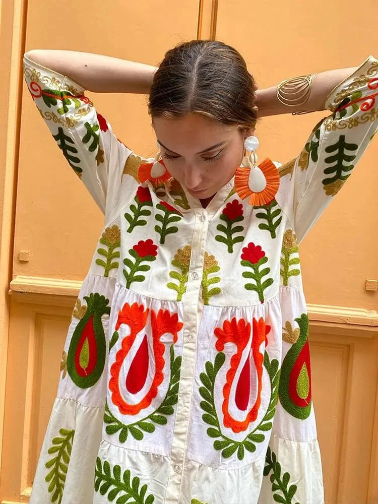 Claire | Chic Patchwork Summer Dress - ginlerie 1